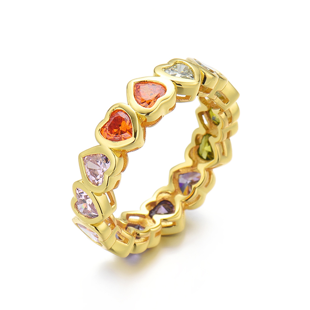 Colorful Heart Eternity Ring