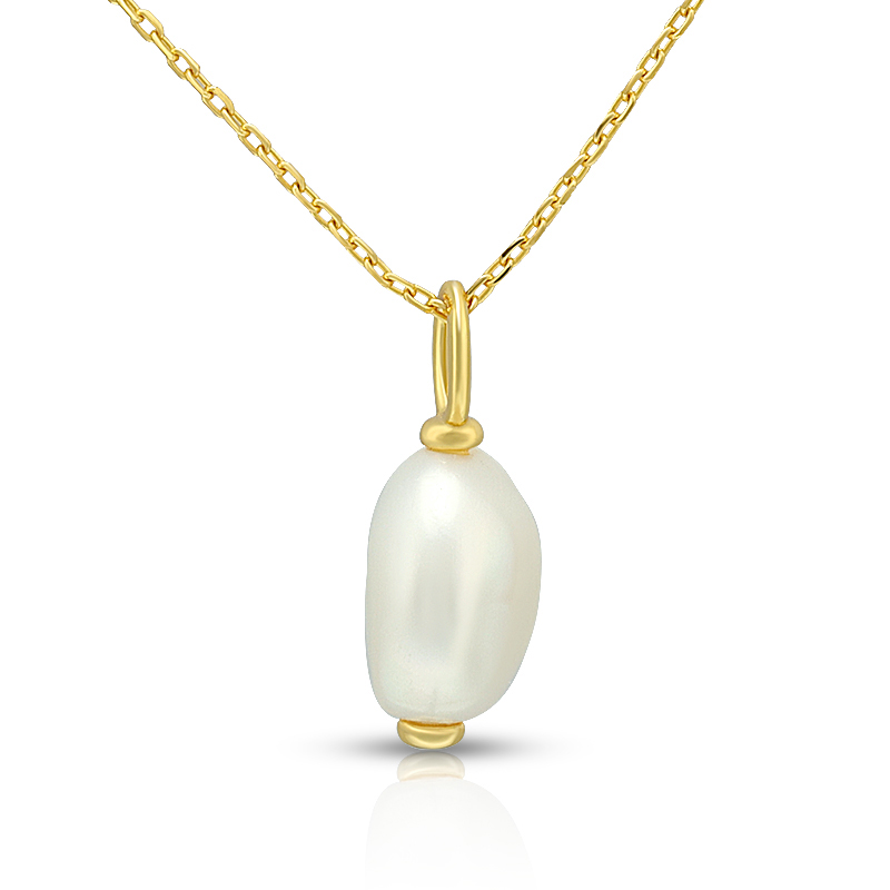 9 10mm Baroque Pearl Pendant Necklace