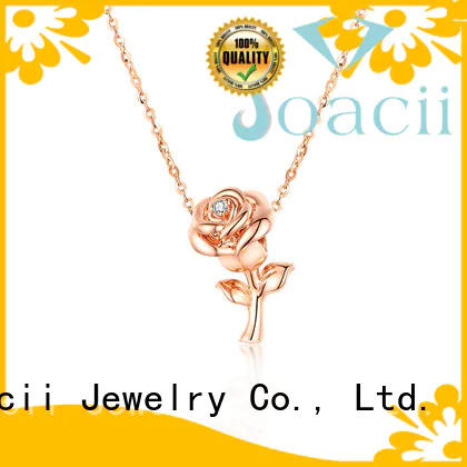 Joacii white gold diamond necklace with good price for lady