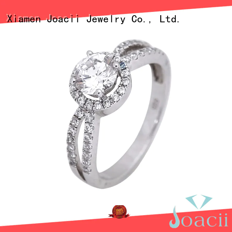 Joacii graceful sterling silver wedding rings directly sale for proposal