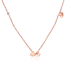 Sterling Silver Heart Pendant Necklace 14K Rose Gold Plated