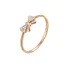 Shoelace Knot 18K Rose Gold Engagement Rings 0.05ct Diamond