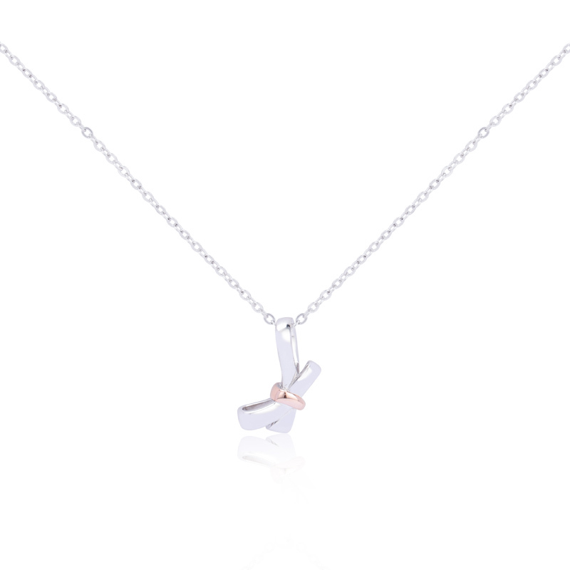 Sterling Silver Bow Tie Necklace