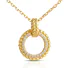 Retro Geometrical Lucky Hollow Circle Necklace